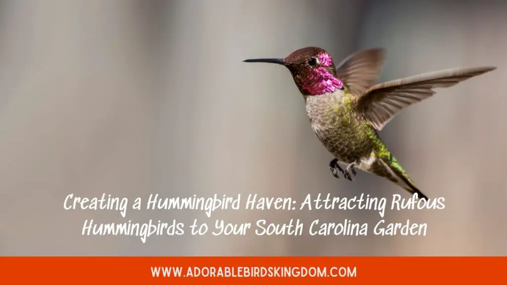 Creating a Hummingbird Haven: Attracting Rufous Hummingbirds to Your South Carolina Garden